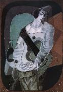 Juan Gris The clown with Guitar painting